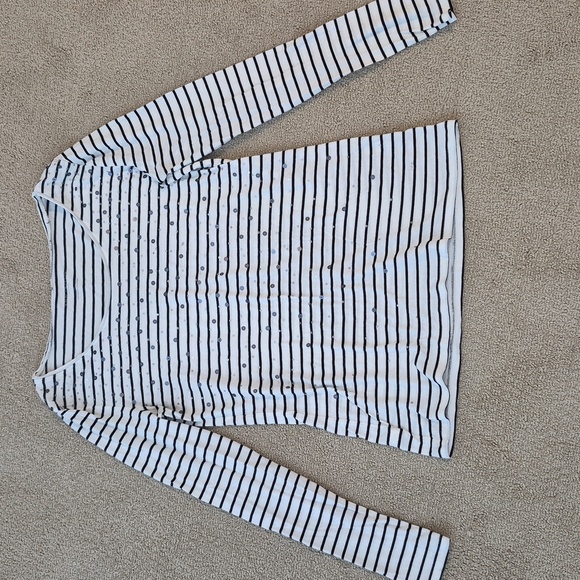 Ann Taylor Tops - Ann Taylor Striped Long-sleeved Top